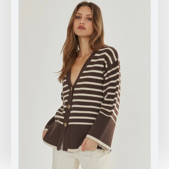 Laura Stripe Cardigan - Picture 1 of 3